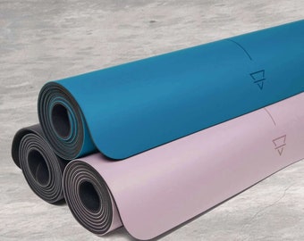 Eco friendly yoga mat non slip natural rubber colour lilac