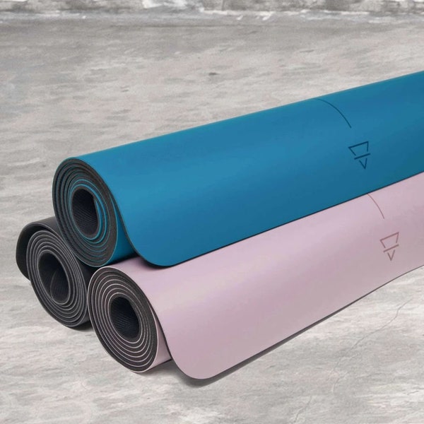 Eco friendly yoga mat non slip natural rubber colour lilac