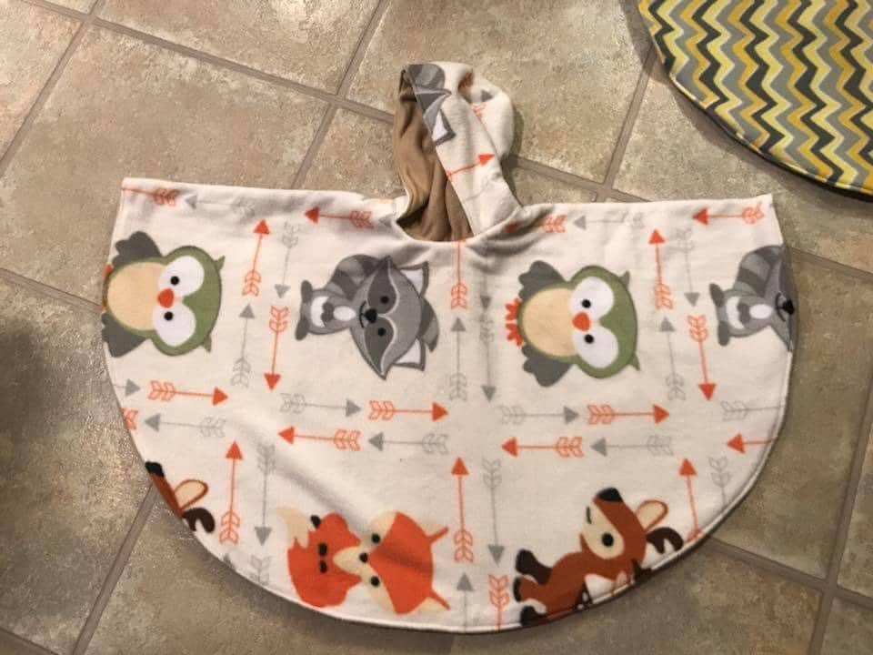 Car Seat Poncho Fleece Car Seat Poncho Reversible Hooded Poncho Toddler
