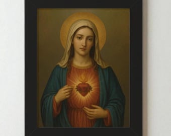 聖母マリアの汚れなき御心 ポスター A4 聖母マリアのプリント