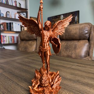 St. Michael the Archangel Statue/detailed Masculine St. Michael Statue ...