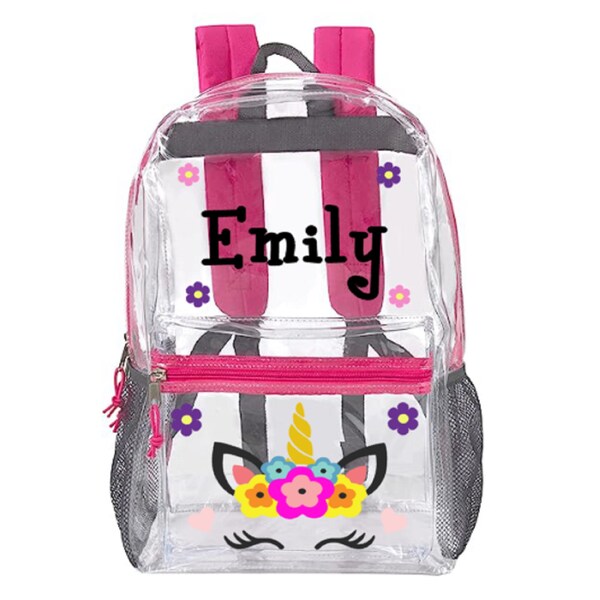 Clear Backpack Etsy