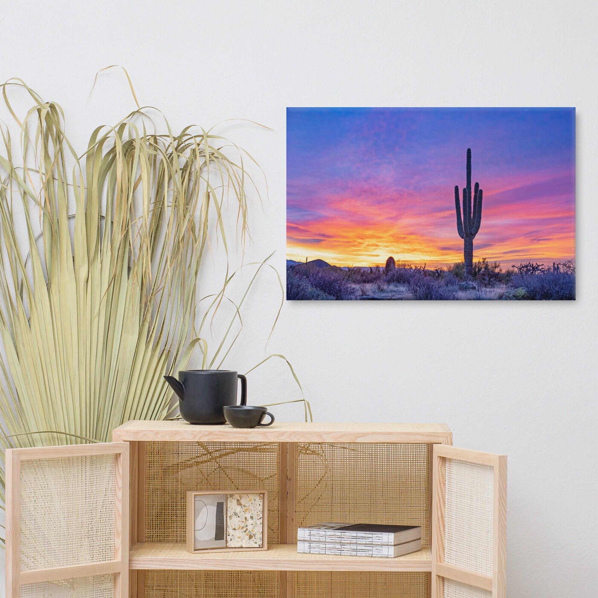 Vibrant Arizona Sonoran Desert Sunrise Landscape Canvas Print - Etsy