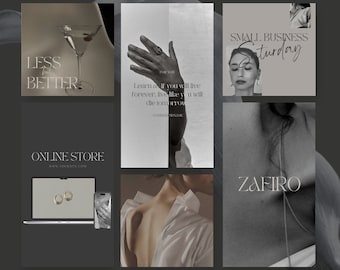 minimal & luxury instagram templates⎟social media templates⎟small business instagram⎟luxury instagram post templates⎟aesthetic instagram