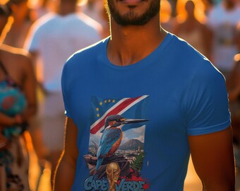 Kap Verde VM 2026 T-shirt | Blue Sharks fotbollsfangåva | Kap Verde fotbollströja | Unisex grafisk t-shirt