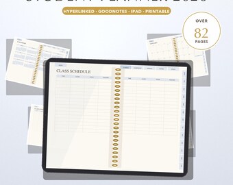 Student Planner Digital 2026, Hyperlinked School Planner GoodNotes iPad, Assignment Grade Exam Tracker Template, Instant Download