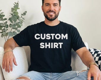 Anpassad unisex-t-shirt med namn eller meddelande - perfekt present till födelsedagar, årsdagar, bröllop och speciella tillfällen