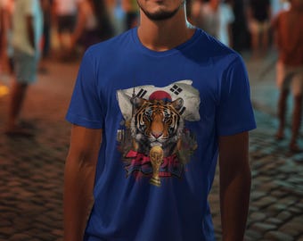 Sydkorea 2026 FIFA World Cup T-shirt | Taegeuk Warriors fangåva | Koreansk fotbollströja | Unisex grafisk t-shirt
