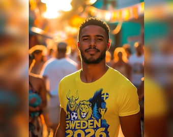 SWEDEN 2026 FIFA World Cup T-Shirt | Swedish Football Fan Gift | Soccer Tee | Unisex