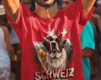 Schweiz VM 2026 T-shirt | Rossocrociati-fangåva | Schweiz fotbollströja | Unisex t-shirt med grafik