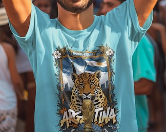 Argentina 2026 FIFA World Cup T-shirt | La Albiceleste-fangåva | Argentina fotbollströja | Unisex t-shirt med grafik
