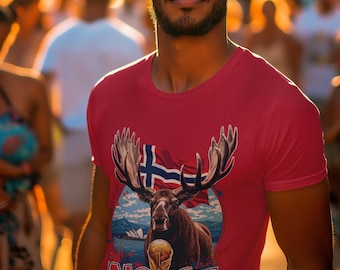 Norge 2026 FIFA World Cup T-shirt | Løvene Fotbollsfansgåva | Norge fotbollströja | Unisex grafisk t-shirt