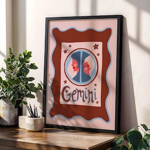 Decorative personalised wall art start sign gemini