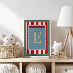 Stampa a righe colorate, arte murale personalizzata. Decorazione per la casa della camera dei bambini