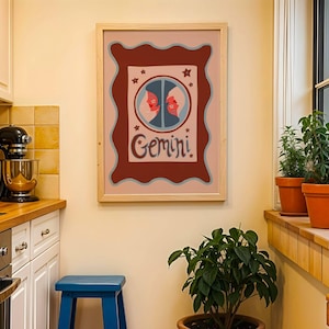 Decorative personalised wall art start sign gemini