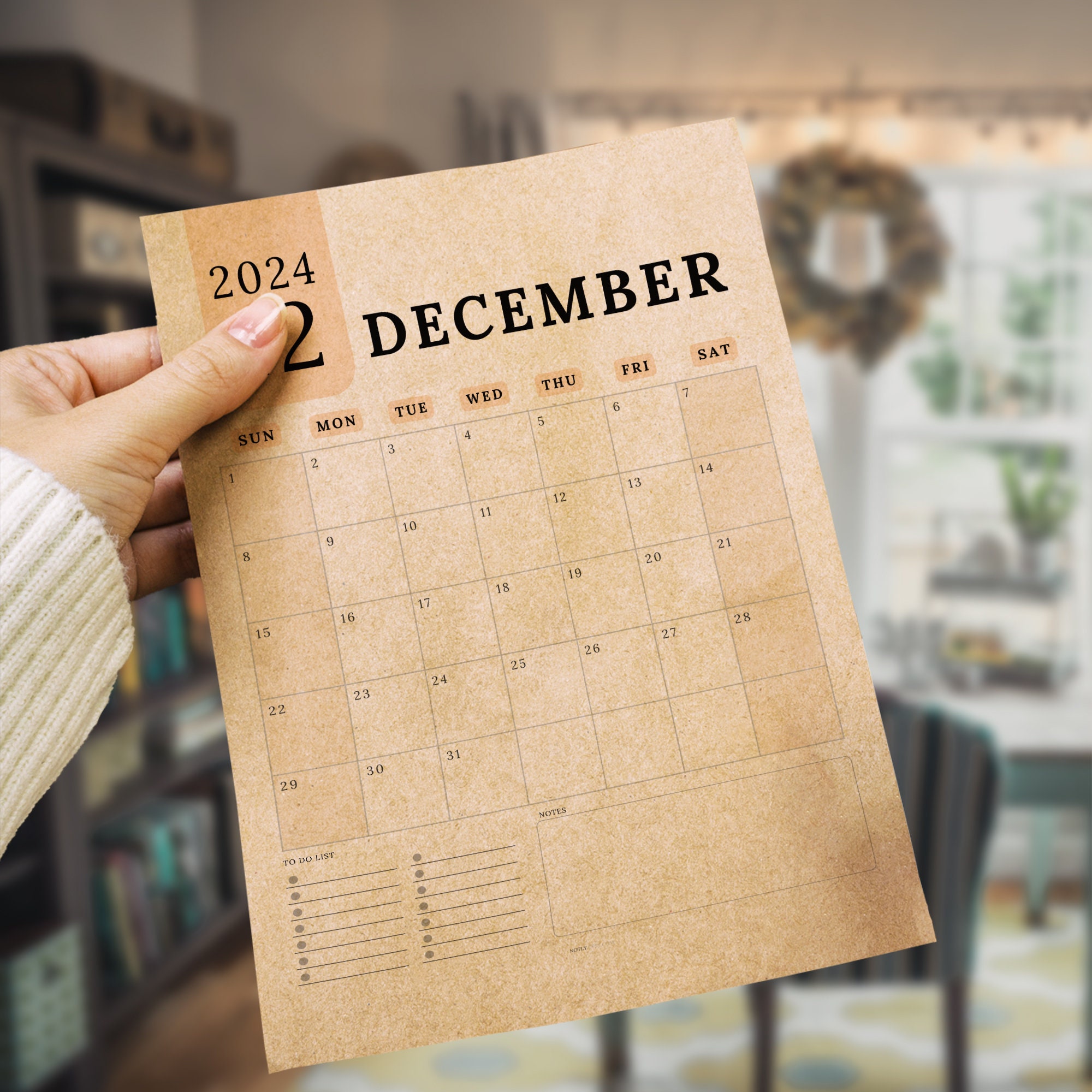 Full Digital Calendar 2024 Printable PDF - Etsy