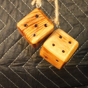 Hand Made Novelty Wooden Dice &quot;Pairadice&quot; Set &quot;D&quot;