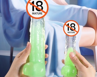 4 Sizes Mixed color transparent penis, Clear Realistic Dildo, Flexible Jelly Dildo, Dildo for Women Men, Adults Sex Toy for Women, Mature