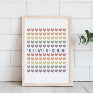 Celebrate 100 Days of School with a Fun SVG and PNG Heart Design | 100 Days of School svg | 100 Days of School png | Multiple Colors