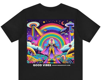Space Woman T-Shirt - Unisex Jersey Short Sleeve Tee - Kesha Rainbow Album Inspired Unique Art - Body Positivity - Graphic T-Shirt Clothes