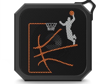 Basketball Beats Gym Bluetooth Speaker - Gym Music - Workout Equipment  - Weightlifting - Blackwater Outdoor Speaker - IPX6 Water Resistant