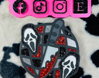 ghostface disco ball car freshie