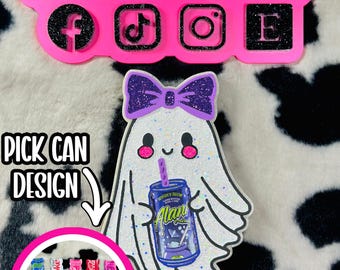 ghost w/ can car freshie
