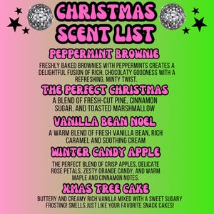 a poster with a list of christmas items