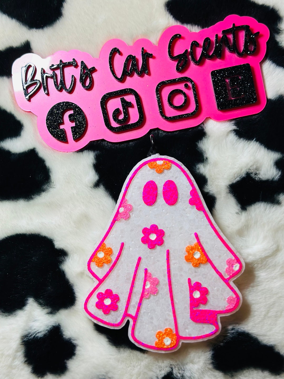 Floral Ghost Car Freshie Etsy