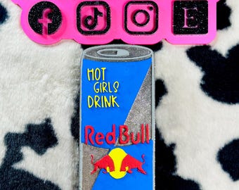 hot girls drink redbull car freshie