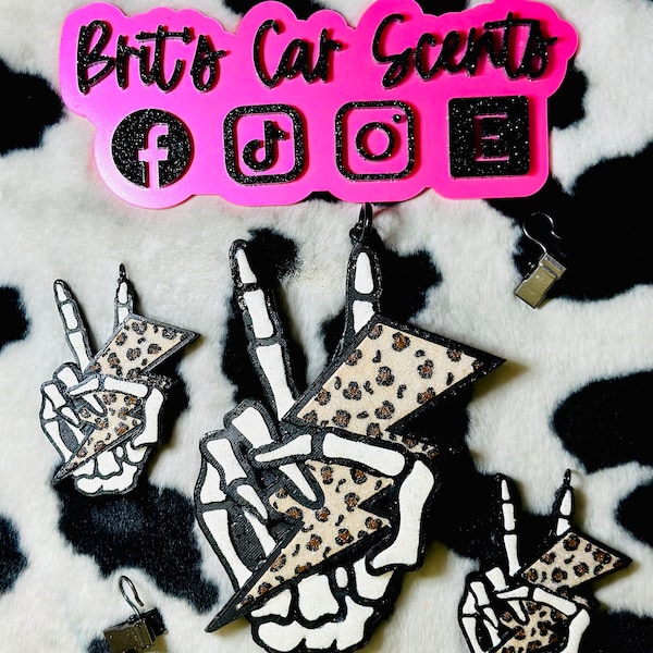 skeleton peace car freshie