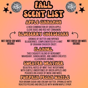 a poster with a list of different types of items