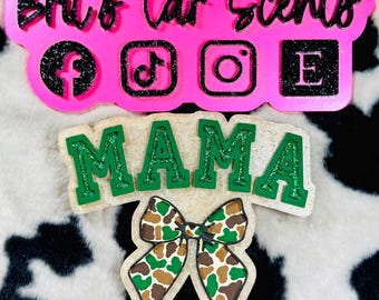 camo mama bow car freshie