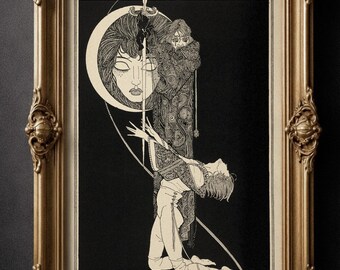 John Austen illustration for Hamlet. Museum and premium art print papers wall art