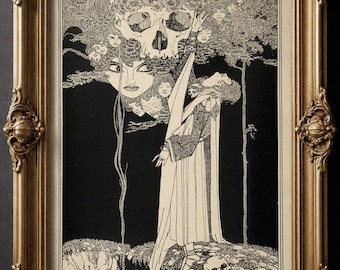 John Austen vintage illustration for Hamlet . Museum and premium art print papers wall art reproduction