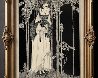 John Austen illustration for Hamlet Ophelia. Museum and premium art print papers wall art