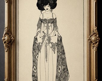 John Austen illustration for Hamlet Ophelia. Museum and premium art print papers wall art