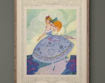 Prince Darling fairy tale illustration II vintage print reproduction by Umberto Brunelleschi. Fine art print.