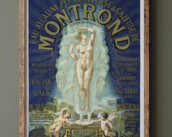 Montrond water vintage advertising XIX century poster reproduction