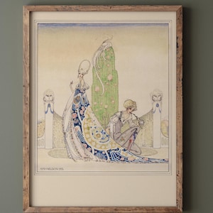 Kay Nielsen and his illustration to The Twelve Dancing Princesses. Fine art print reproduction. Remastered vintage wall art.