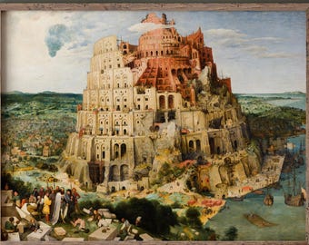 The Tower of Babel by Pieter Bruegel the Elder. Fine art print and canvas reproduction.