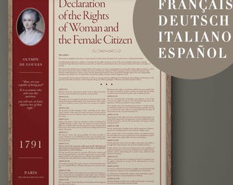 Woman and Female Citizen Rights Declaration by Olympe de Gouges print