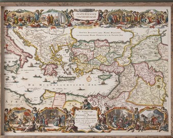 A Description of the Journeys of Paul and of the Other Apostles map by Bastiaan Stoopendaal