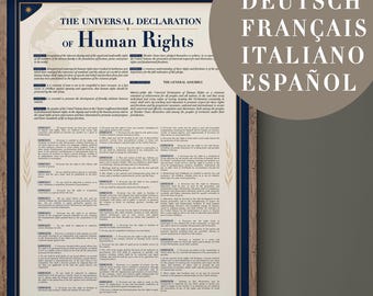 The Universal Declaration of Human Rights paper print