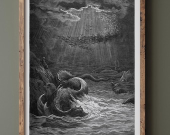 ギュスターヴ・ドレ作「失楽園」キャンバス/ジョン・ミルトン作