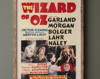 The Wizard of Oz vintage movie poster reproduction. Vintage prints of films that changed cinema history