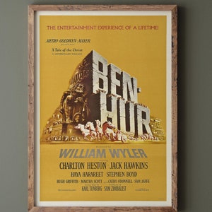 Ben-Hur vintage movie poster reproduction. Vintage prints of films that changed cinema history