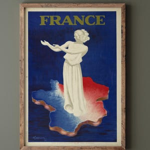 France advertising vintage poster by Leonetto Cappiello in 1937. Wall art decor repro. Fine art print
