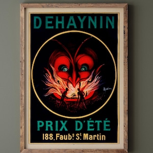 Dehaynin Prix d' Ete vintage advertising poster by Leonetto Cappiello. Wall art decor repro. Fine Art Print.