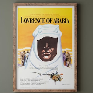 Lawrence of Arabia vintage movie poster reproduction. Vintage prints of films that changed cinema history